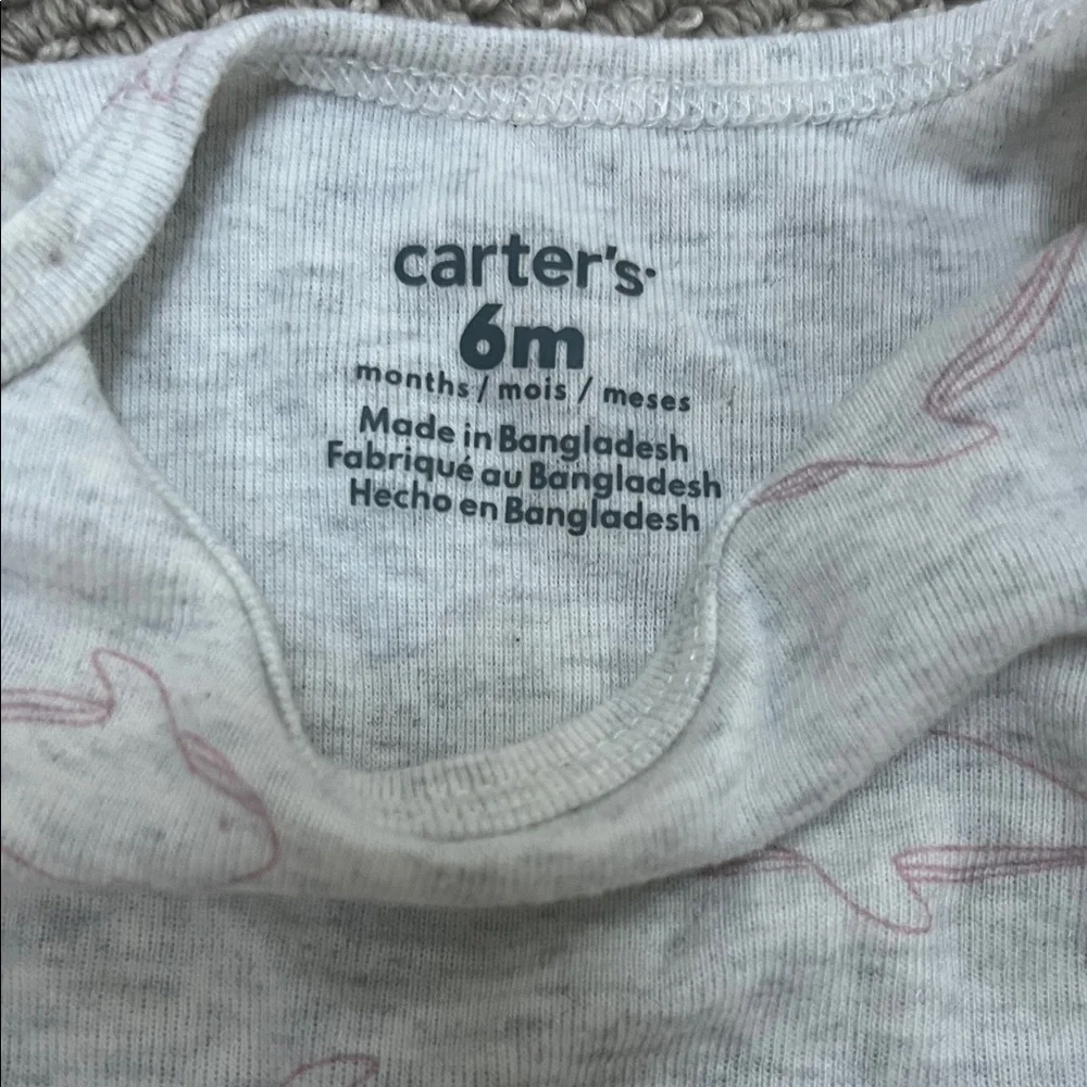 Carter's 6m onsie with Pink whales
